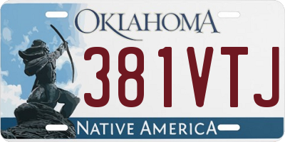 OK license plate 381VTJ
