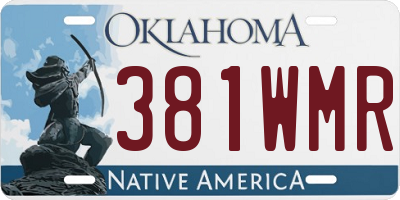 OK license plate 381WMR