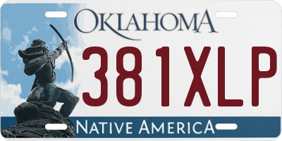OK license plate 381XLP