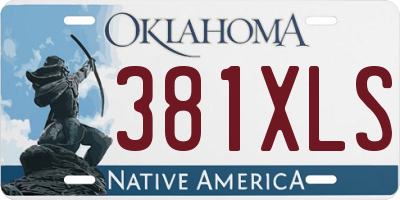 OK license plate 381XLS