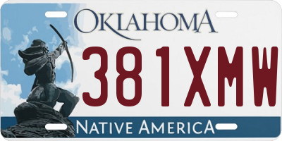 OK license plate 381XMW