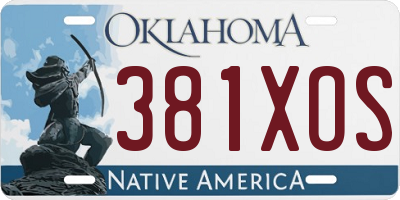 OK license plate 381XOS