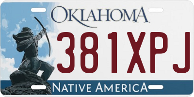 OK license plate 381XPJ