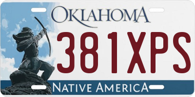OK license plate 381XPS
