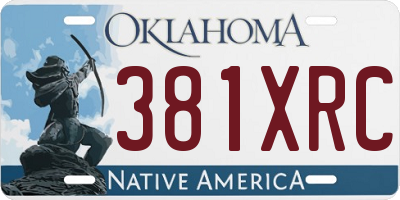 OK license plate 381XRC