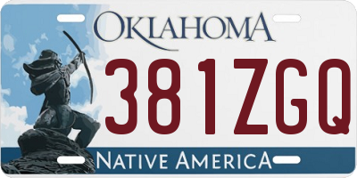 OK license plate 381ZGQ