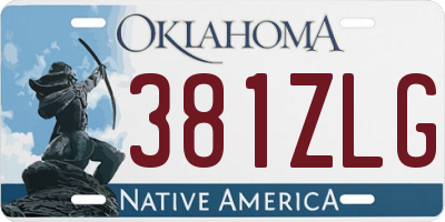 OK license plate 381ZLG