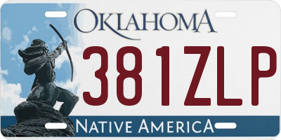 OK license plate 381ZLP