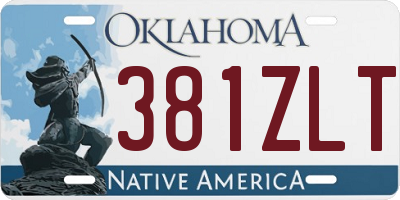 OK license plate 381ZLT