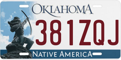 OK license plate 381ZQJ