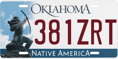 OK license plate 381ZRT