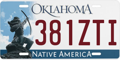OK license plate 381ZTI