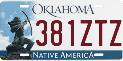 OK license plate 381ZTZ