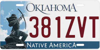OK license plate 381ZVT