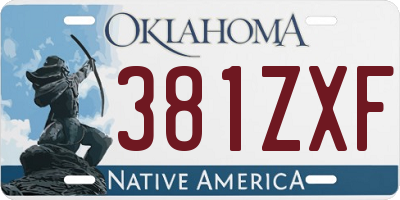 OK license plate 381ZXF