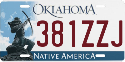 OK license plate 381ZZJ