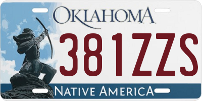 OK license plate 381ZZS