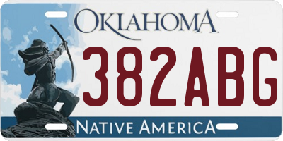 OK license plate 382ABG