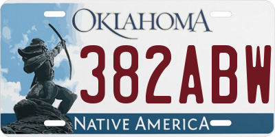 OK license plate 382ABW
