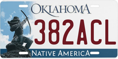 OK license plate 382ACL
