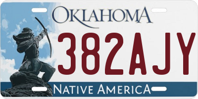 OK license plate 382AJY