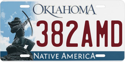 OK license plate 382AMD
