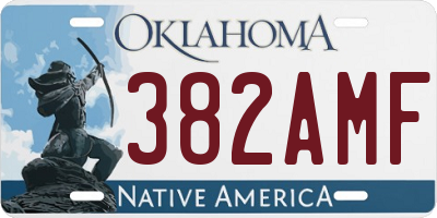 OK license plate 382AMF