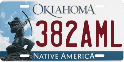 OK license plate 382AML