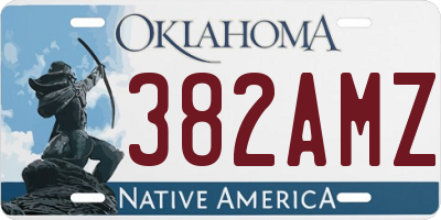 OK license plate 382AMZ
