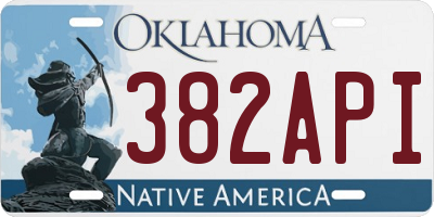 OK license plate 382API