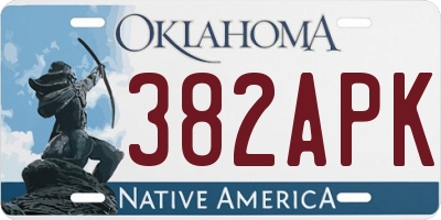OK license plate 382APK