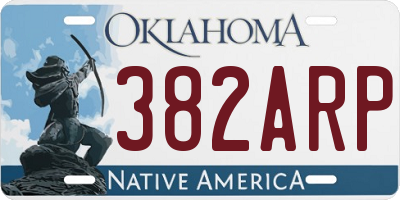 OK license plate 382ARP