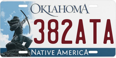 OK license plate 382ATA