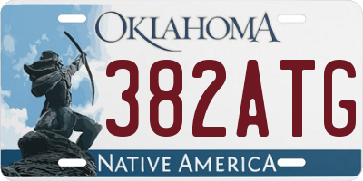 OK license plate 382ATG