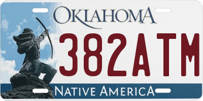 OK license plate 382ATM