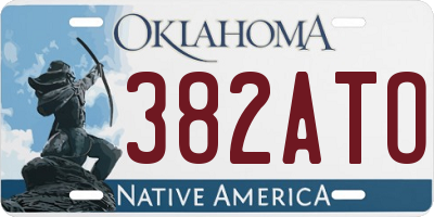 OK license plate 382ATO