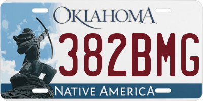 OK license plate 382BMG