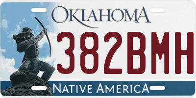 OK license plate 382BMH