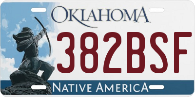 OK license plate 382BSF