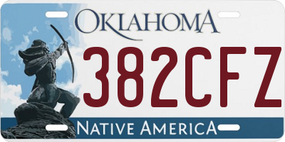 OK license plate 382CFZ