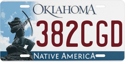 OK license plate 382CGD