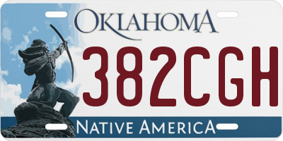 OK license plate 382CGH