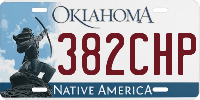 OK license plate 382CHP