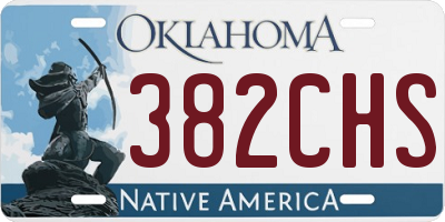 OK license plate 382CHS