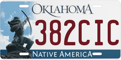 OK license plate 382CIC