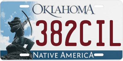 OK license plate 382CIL