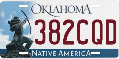 OK license plate 382CQD