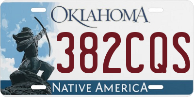 OK license plate 382CQS