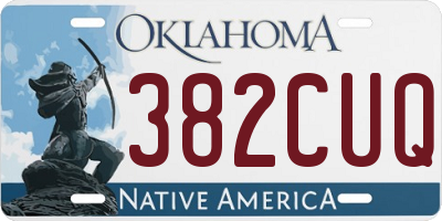 OK license plate 382CUQ