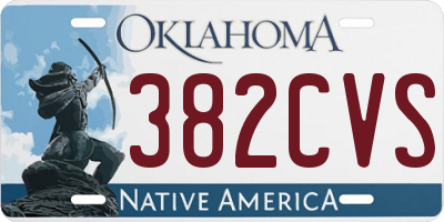 OK license plate 382CVS